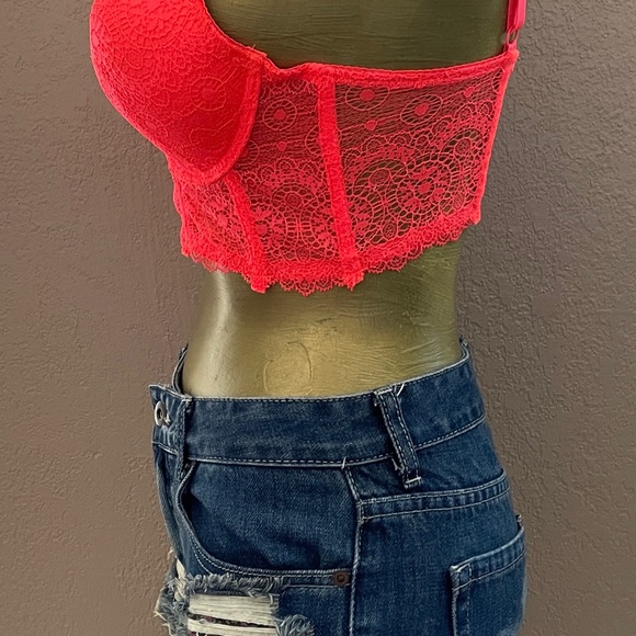 NWOT Neon DAYGLO Orange Fluoro Longline BRA Size 34B - Picture 4 of 14